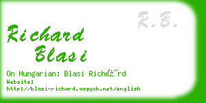 richard blasi business card